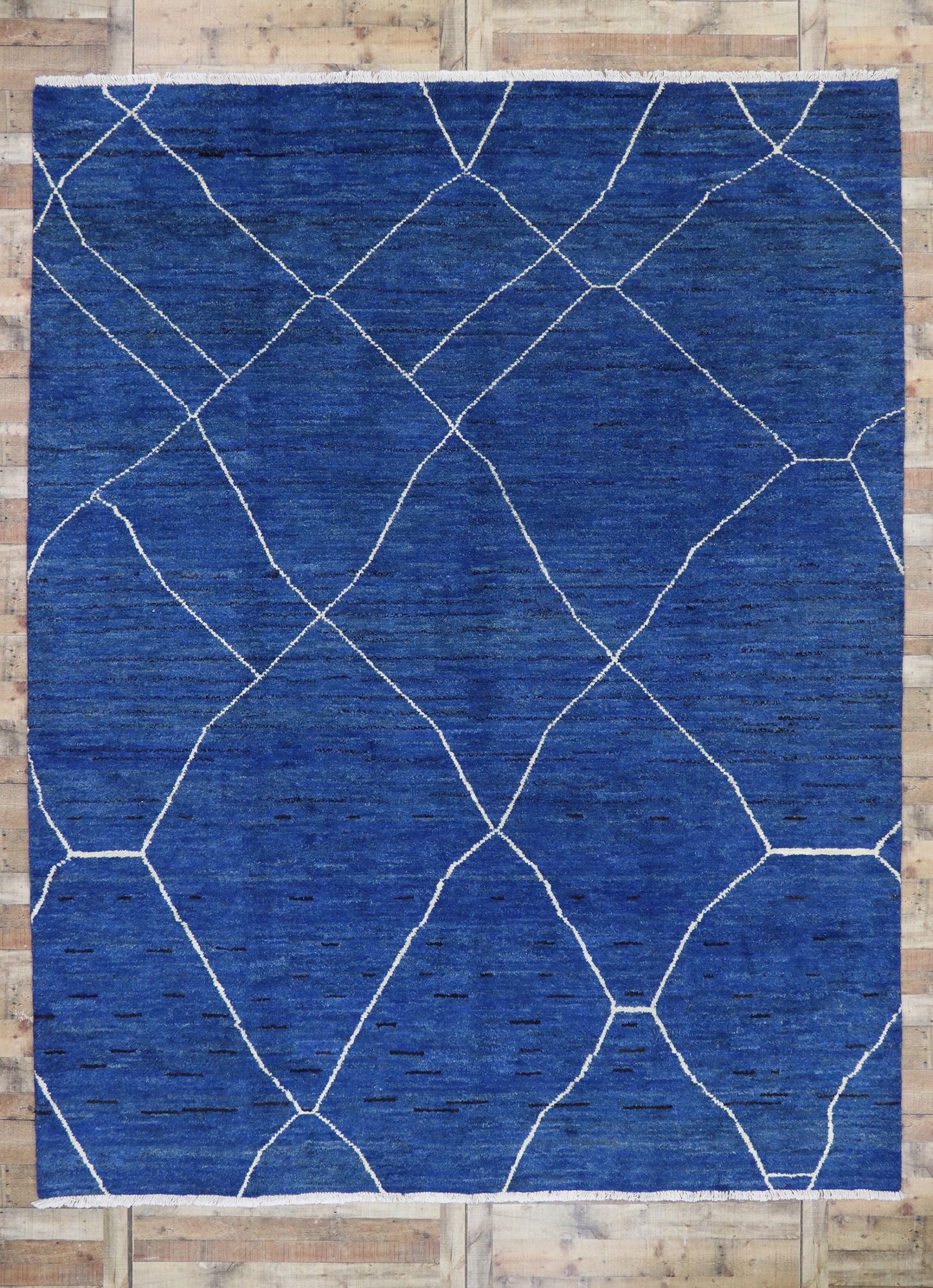 10 x 13 Contemporary Blue Moroccan Rug 80290