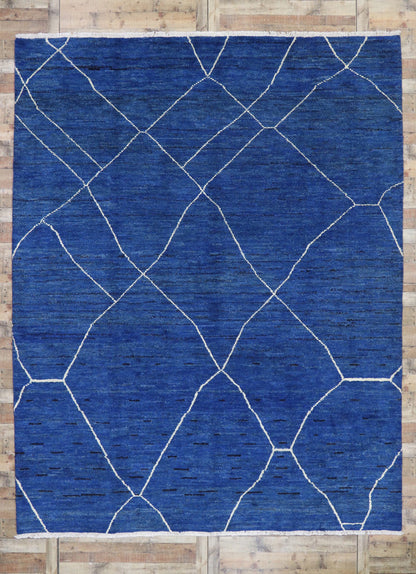 10 x 13 Contemporary Blue Moroccan Rug 80290