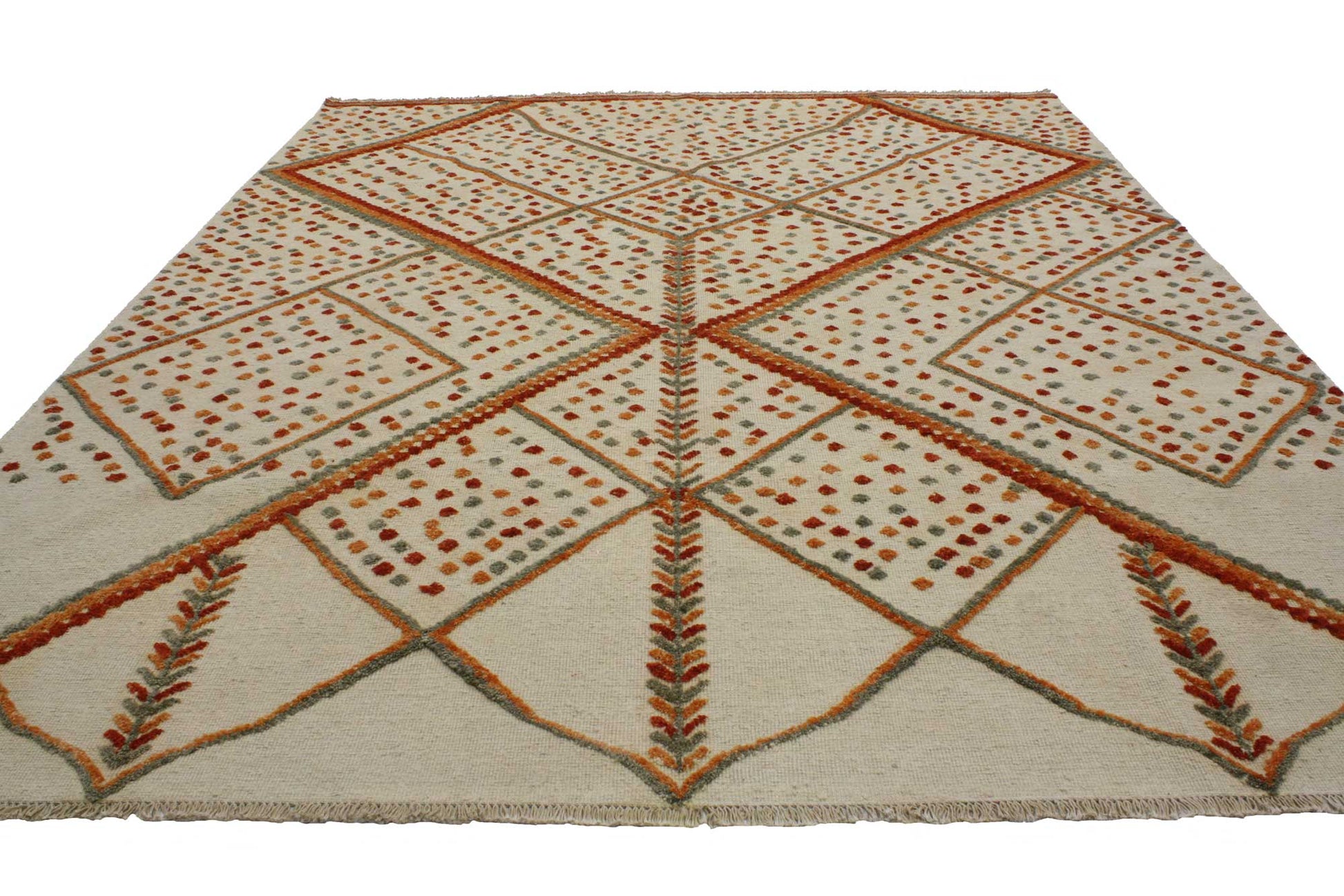 9 x 12 Contemporary Moroccan Souf Rug 80296