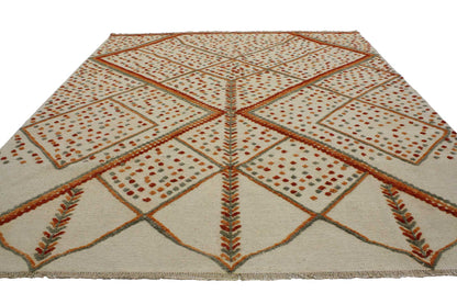 9 x 12 Contemporary Moroccan Souf Rug 80296