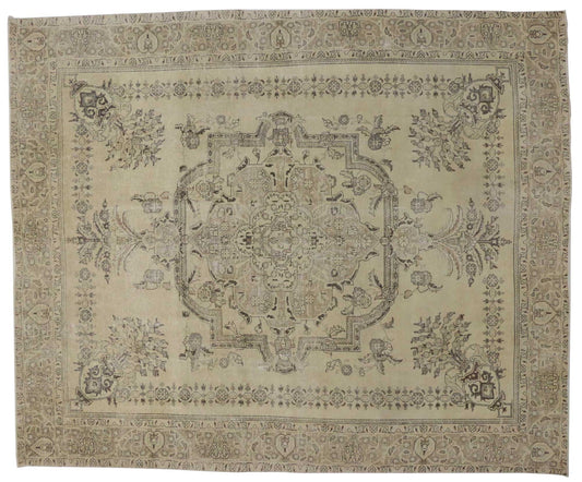 10 x 12 Vintage Tabriz Rug 80301