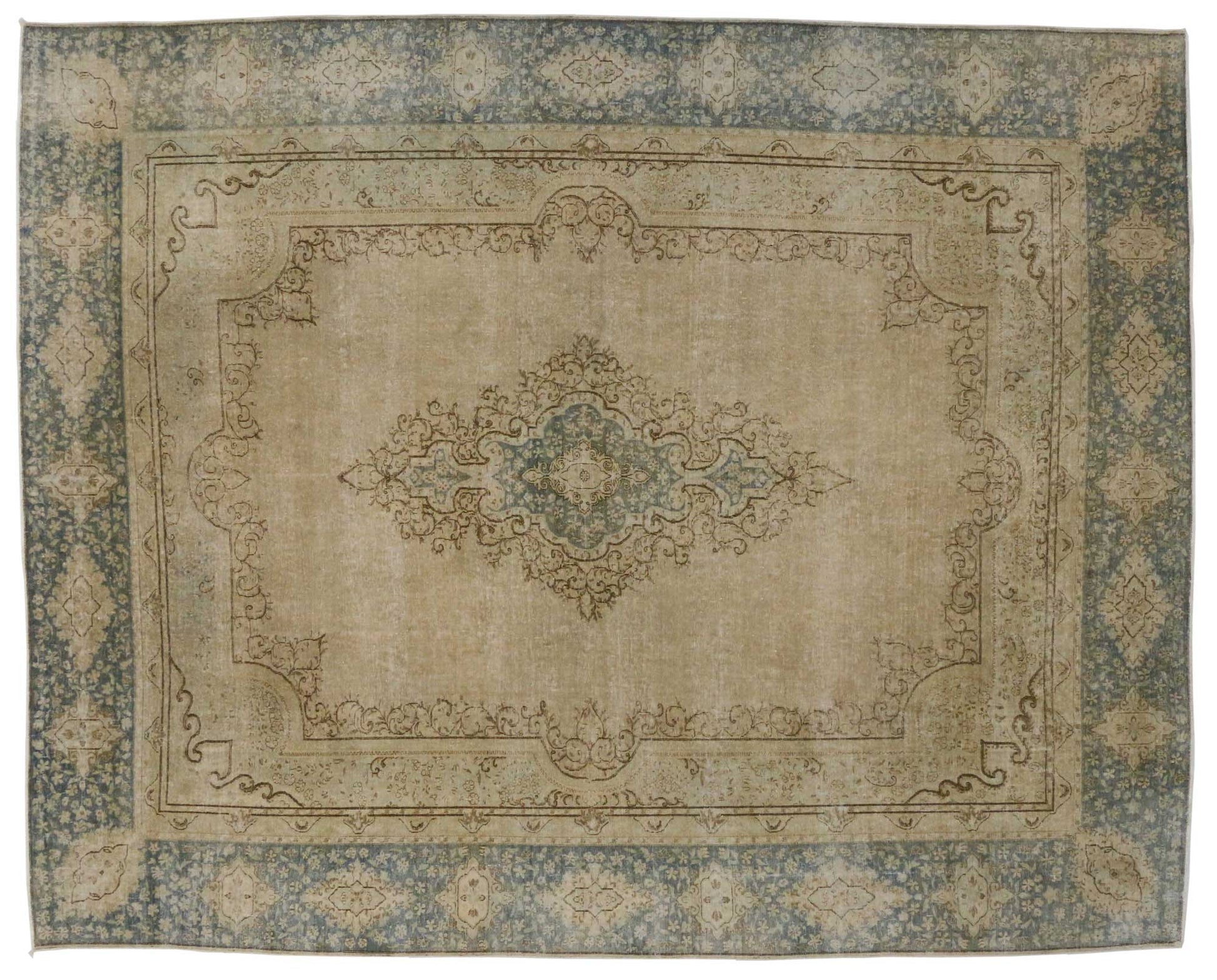 9 x 11 Vintage Kerman Rug 80302