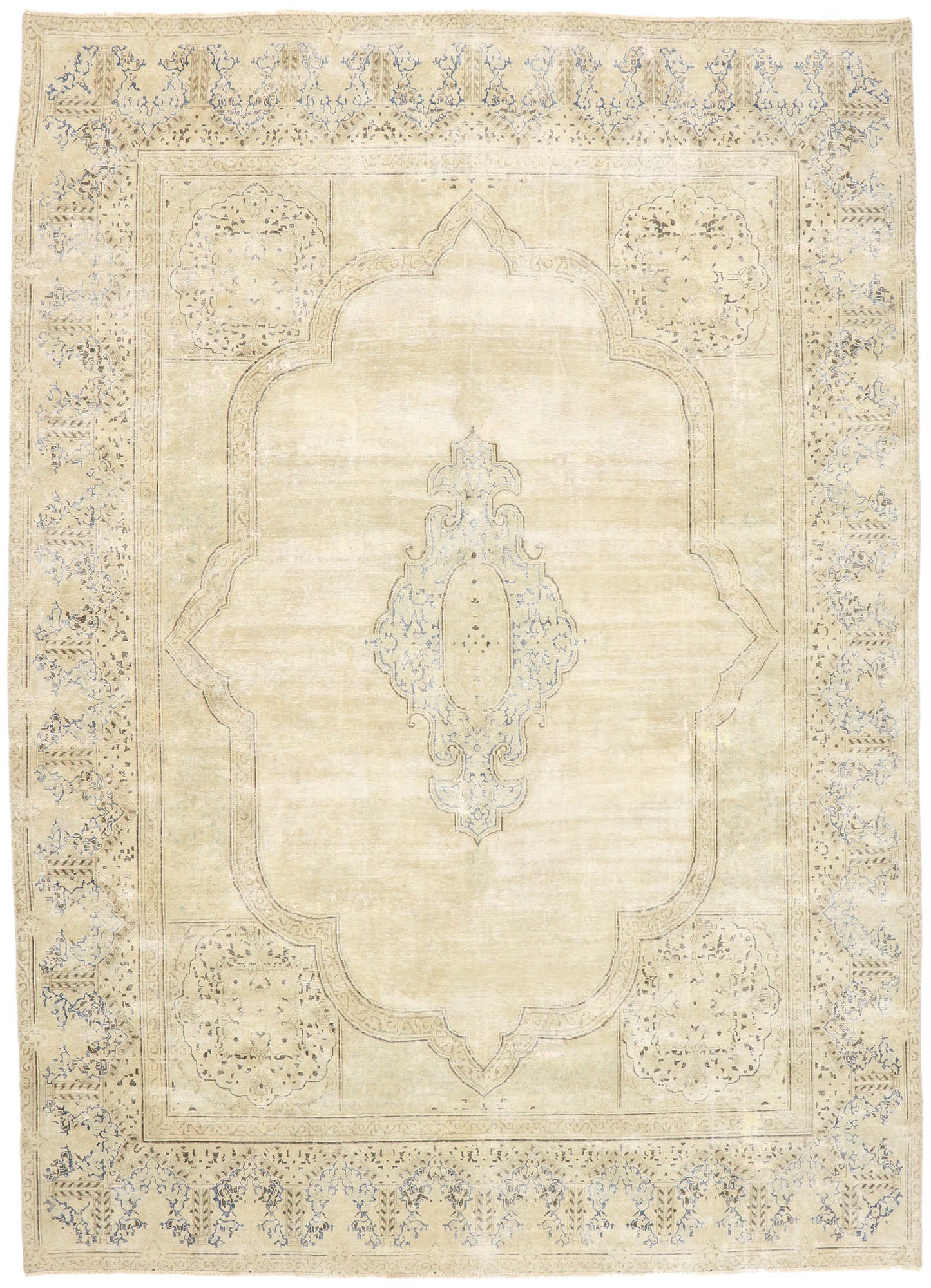 10 x 14 Vintage Persian Kerman Rug 80303