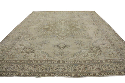 10 x 13 Vintage Persian Tabriz Rug 80305