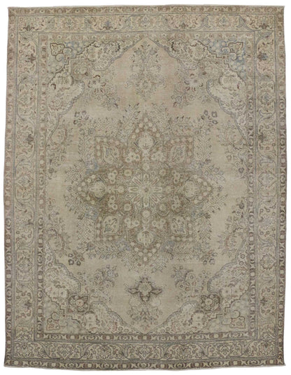 10 x 13 Vintage Persian Tabriz Rug 80305
