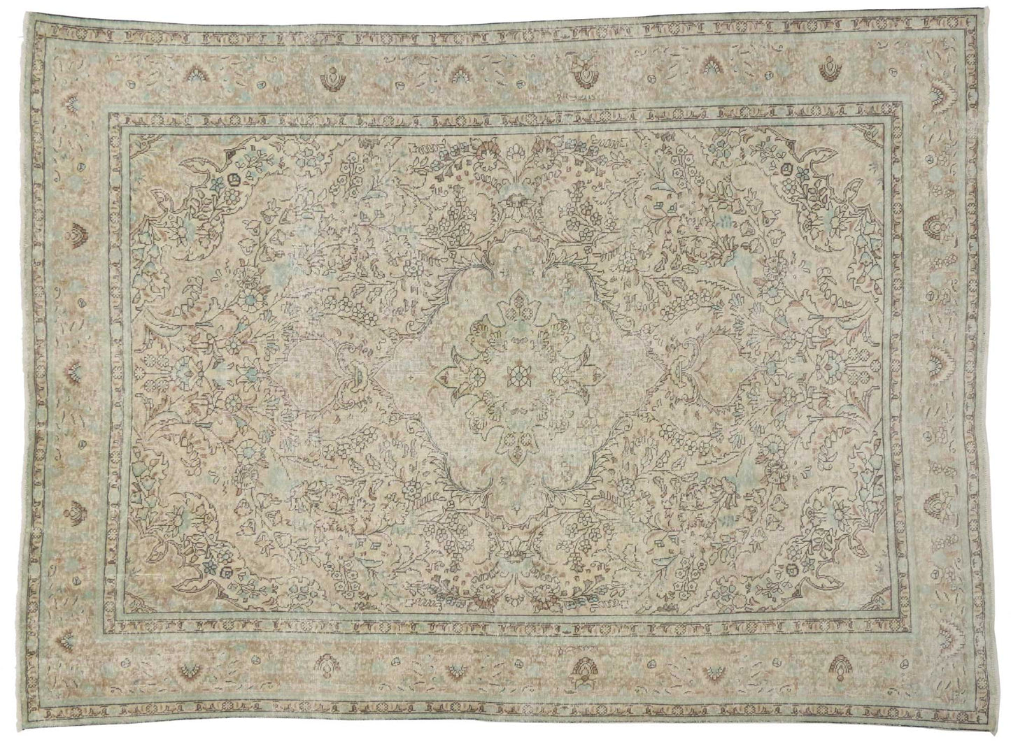 8 x 11 Vintage Tabriz Rug 80307