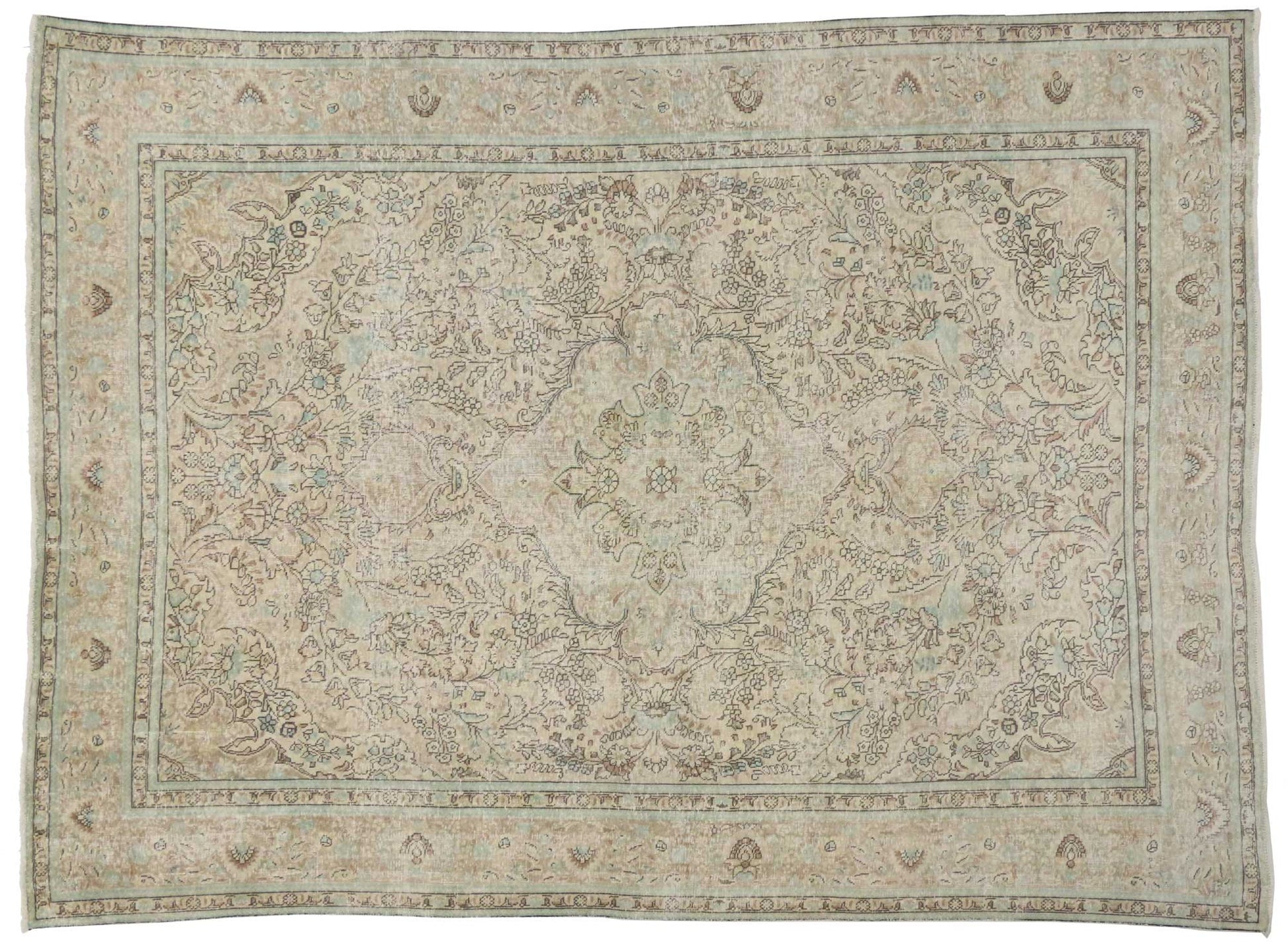 8 x 11 Vintage Tabriz Rug 80307