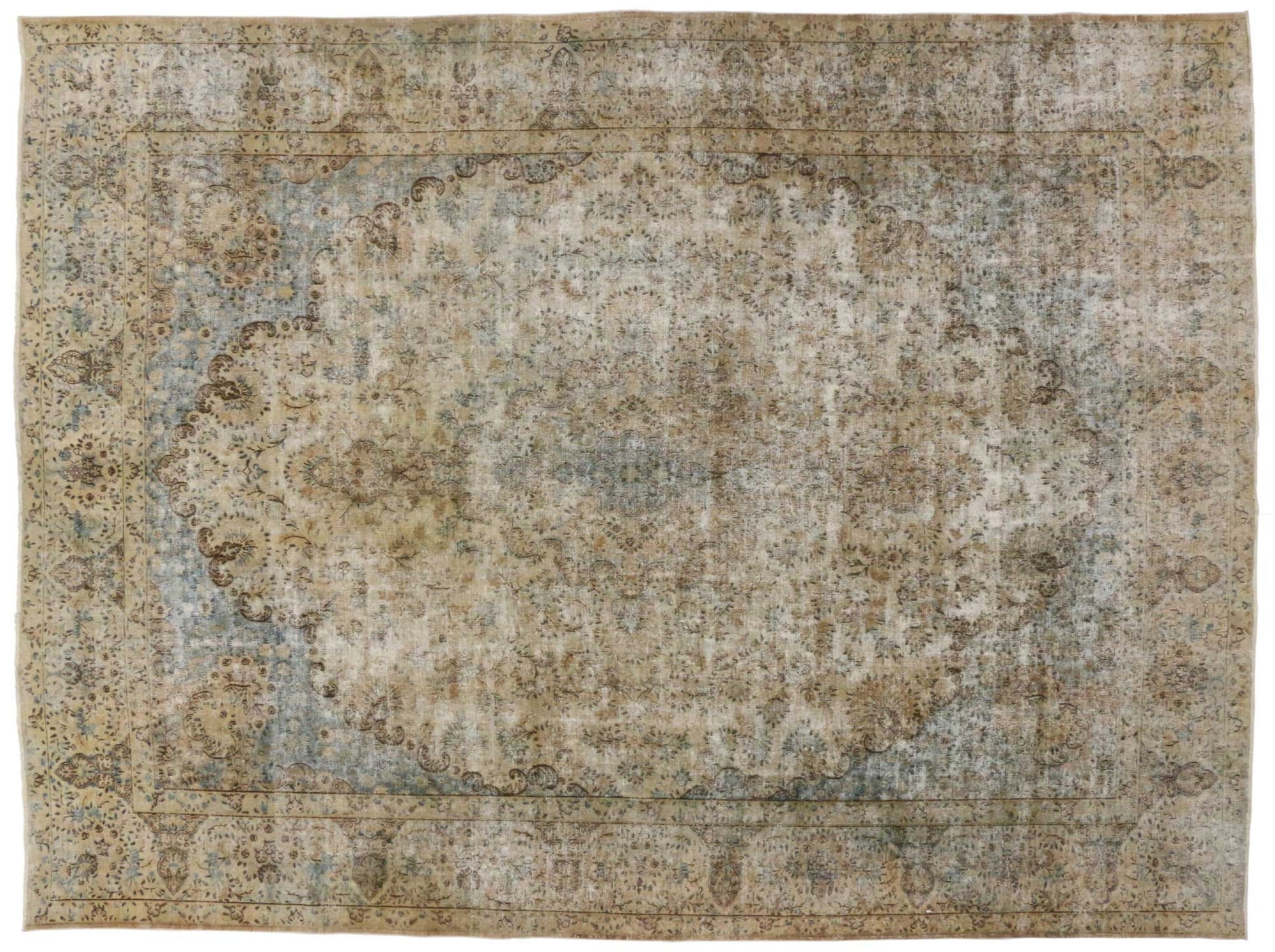 10 x 13 Vintage Kerman Rug 80314