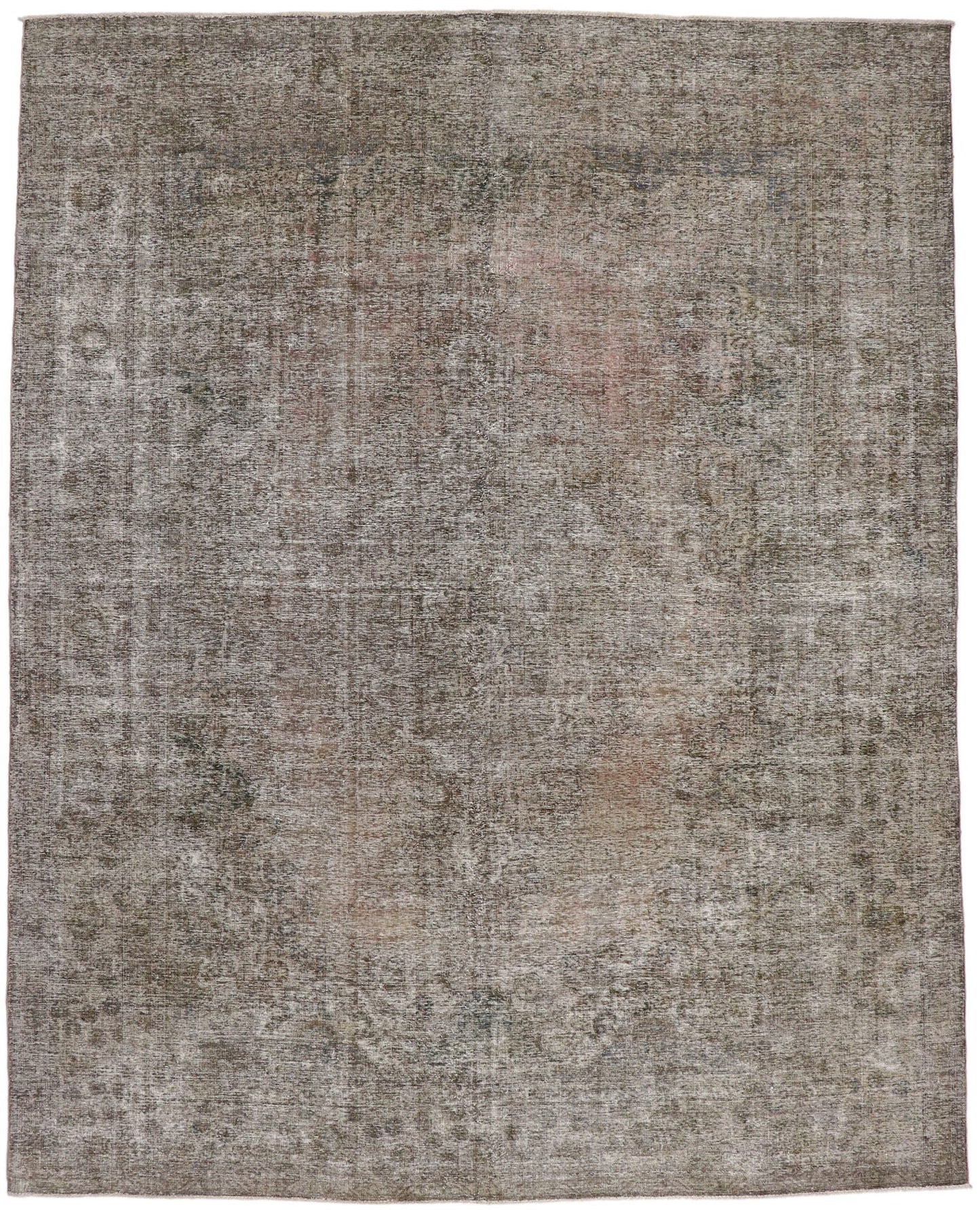 11 x 14 Distressed Vintage Persian Tabriz Rug 80322