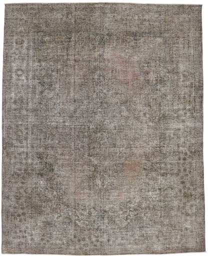 11 x 14 Distressed Vintage Persian Tabriz Rug 80322