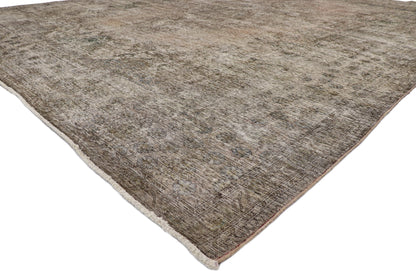 11 x 14 Distressed Vintage Persian Tabriz Rug 80322