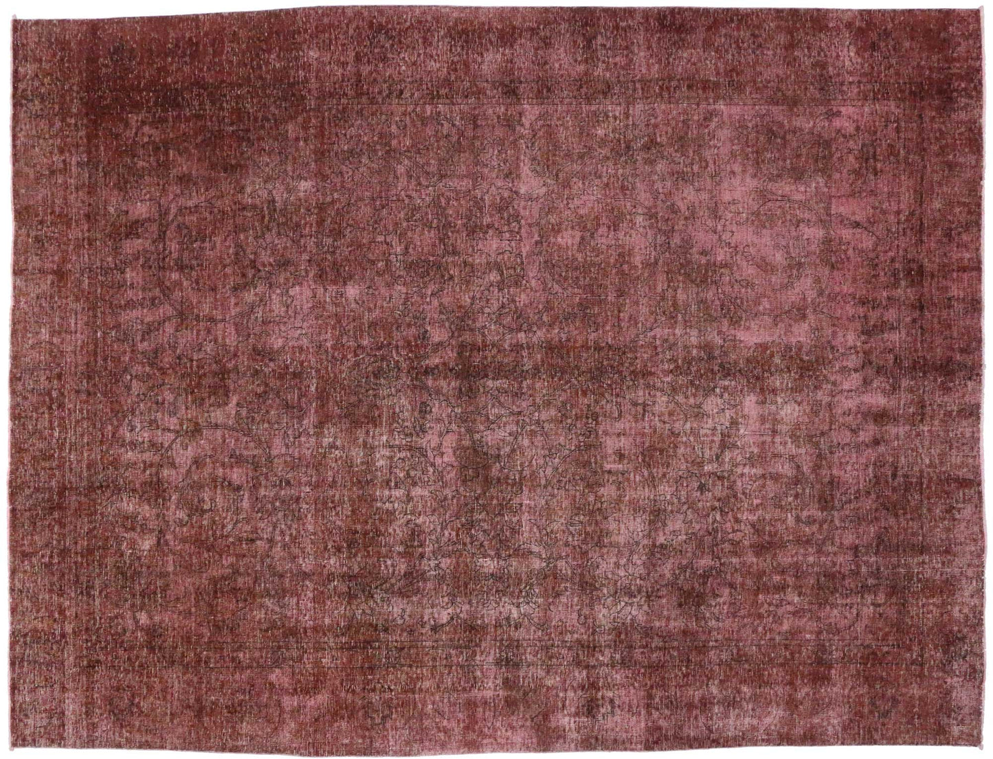 9 x 12 Vintage Overdyed Rug 80323