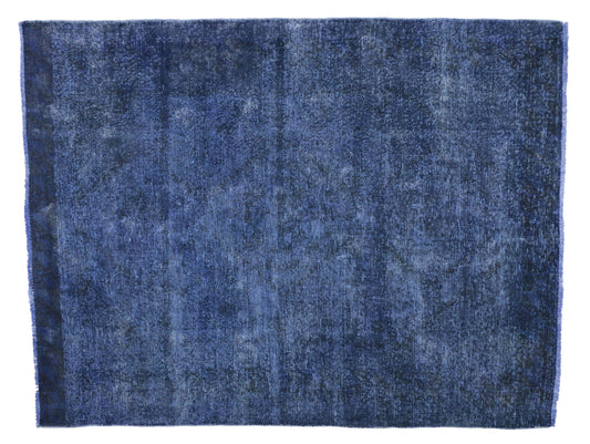 5 x 7 Vintage Distressed Blue Overdyed Rug 80418