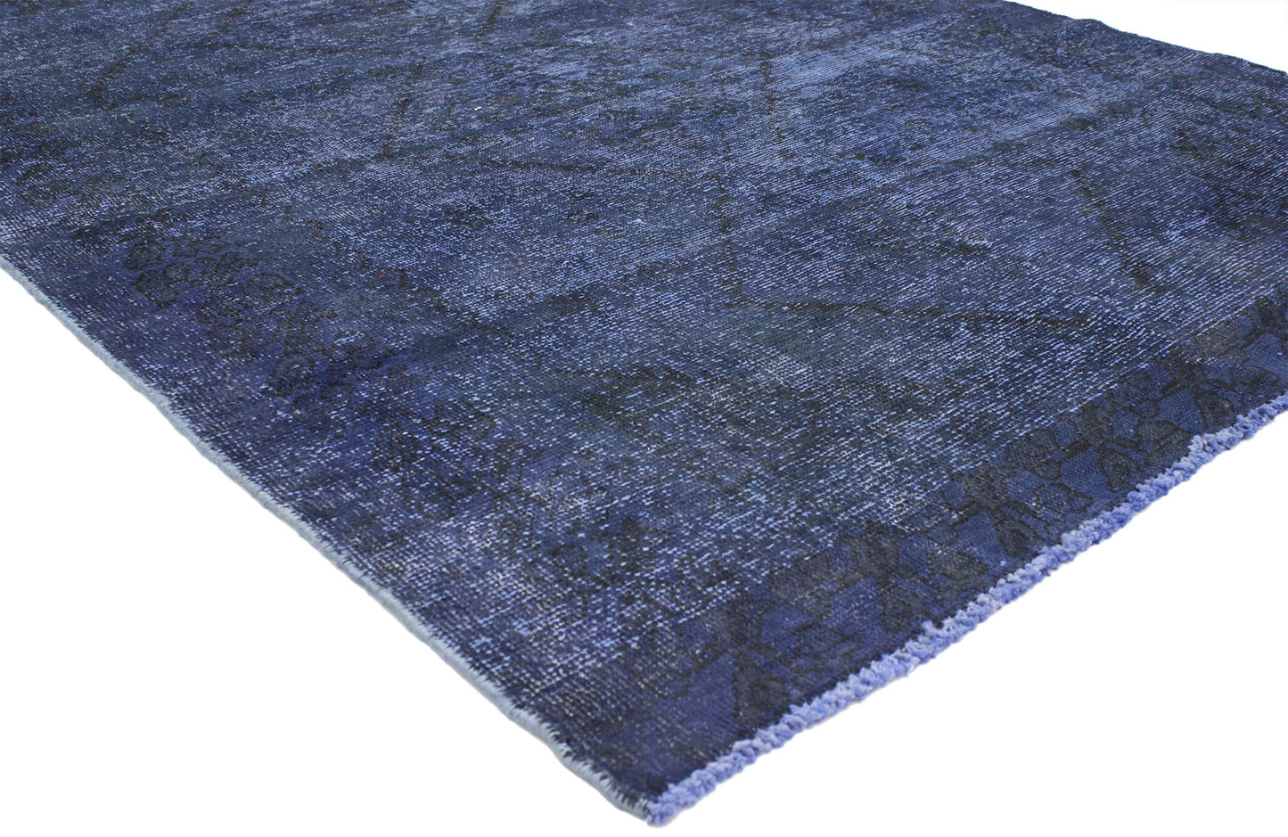 5 x 7 Vintage Distressed Blue Overdyed Rug 80418