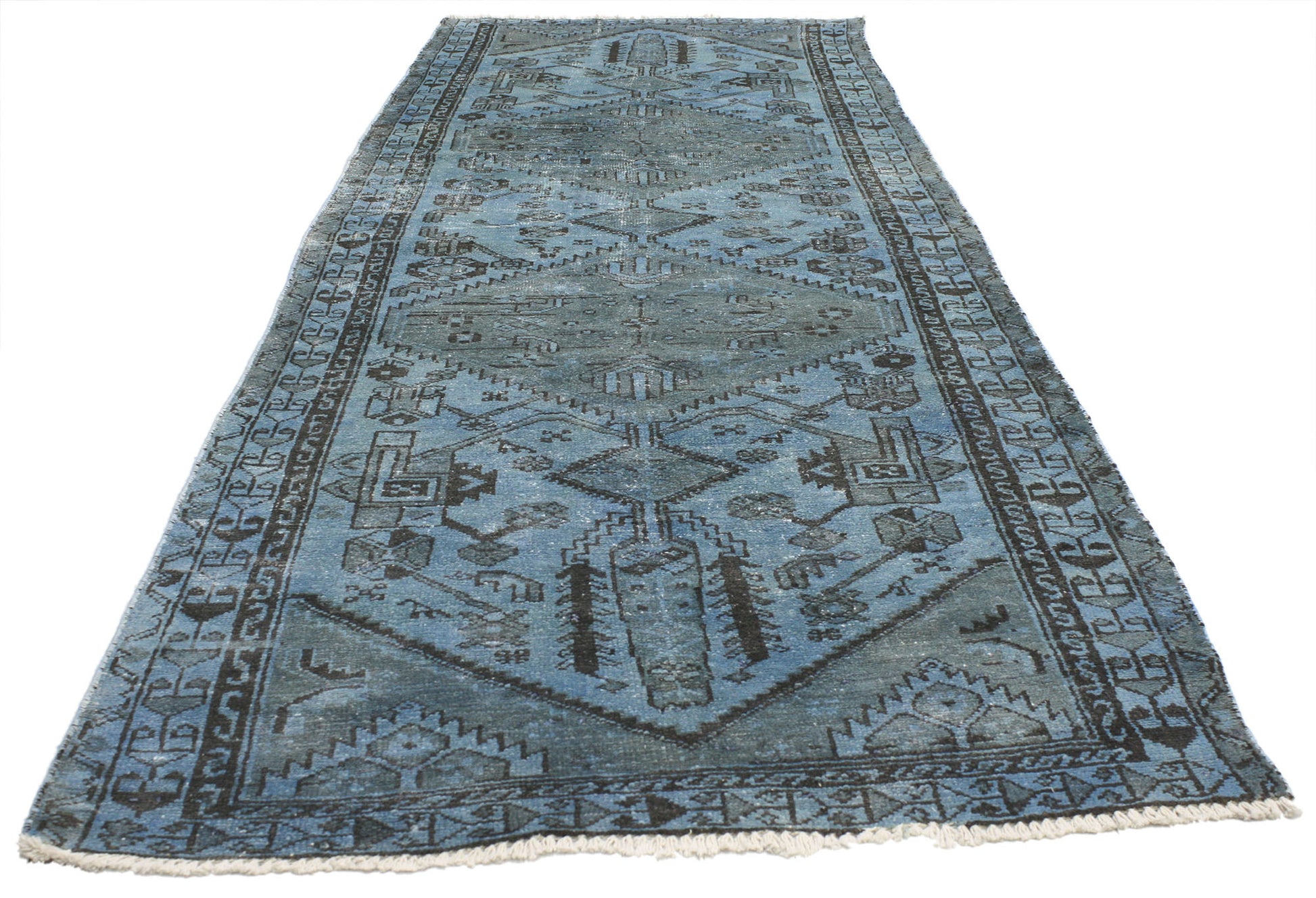 4 x 10 Vintage Overdyed Rug 80421