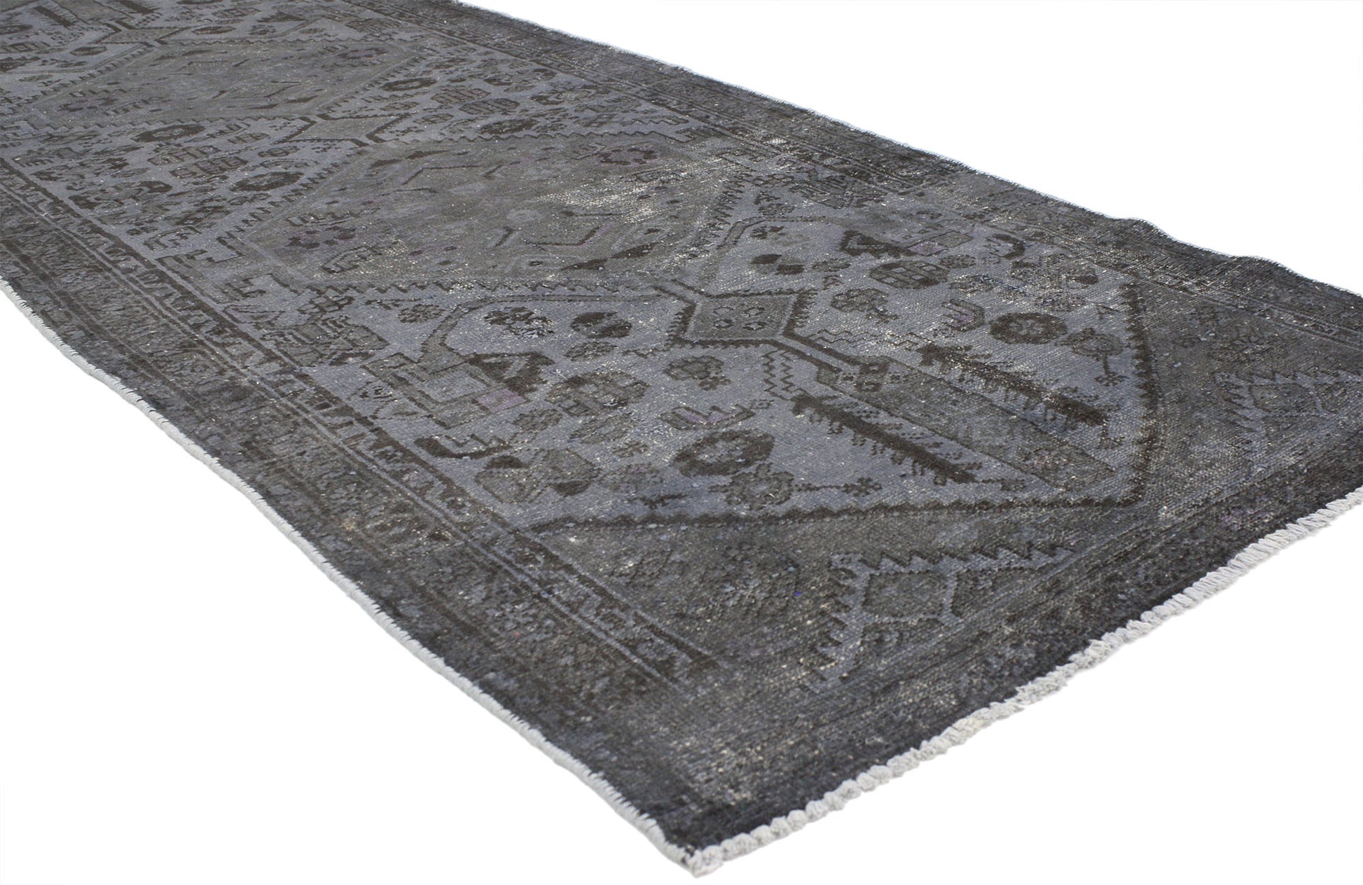 4 x 9 Vintage Overdyed Rug 80422