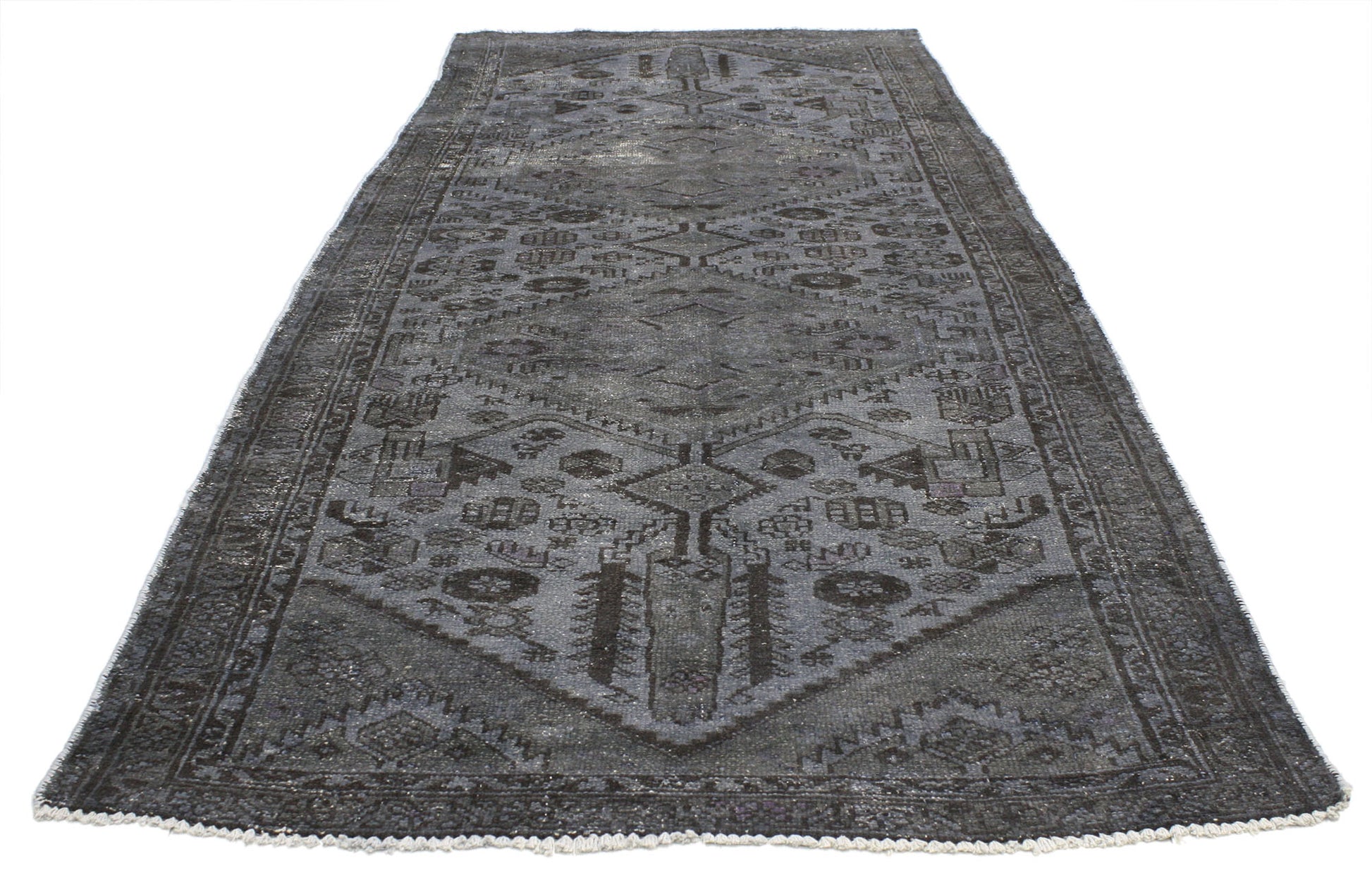 4 x 9 Vintage Overdyed Rug 80422