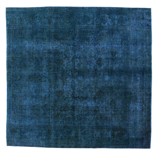 11 x 12 Vintage Blue Overdyed Rug 80425
