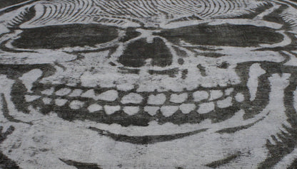 10 x 12 Vintage Overdyed Skull Rug 80432