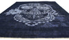 8 x 12 Vintage Blue Overdyed Skull Rug 80433