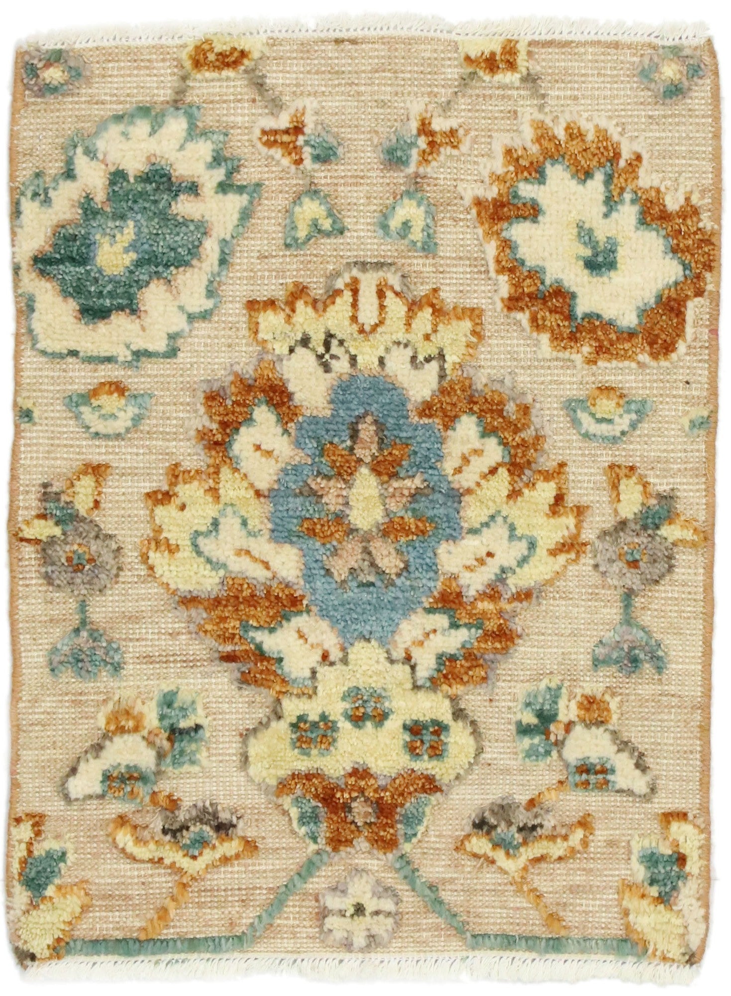 2 x 2 Modern Oushak High-Low Wagireh Rug 80454