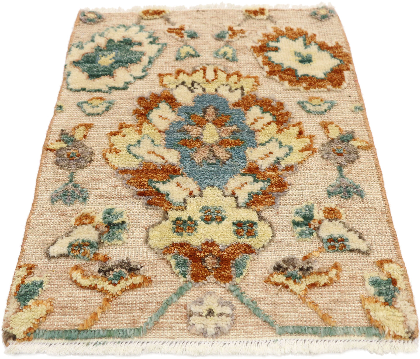 2 x 2 Modern Oushak High-Low Wagireh Rug 80454