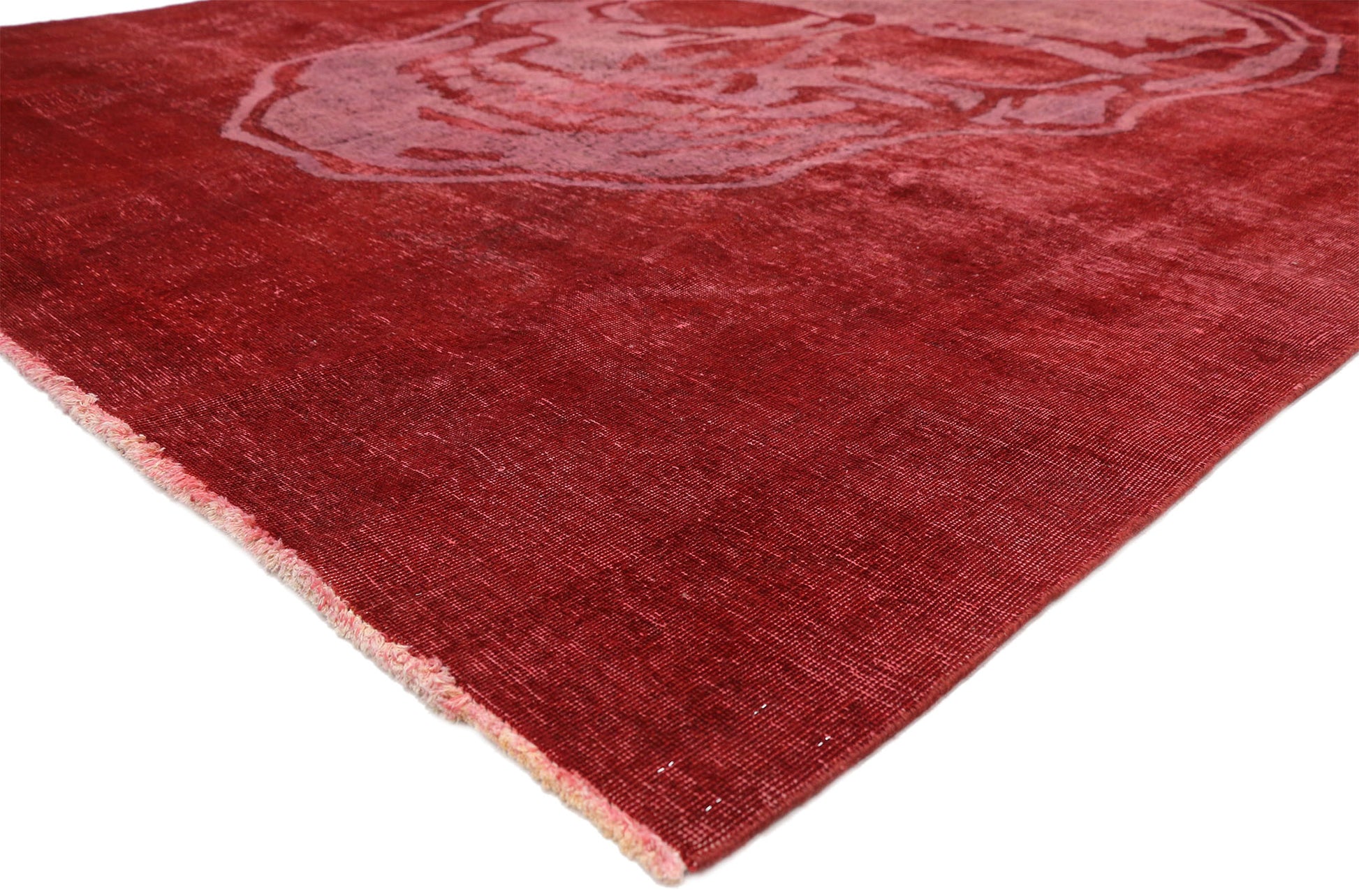 9 x 12 Vintage Overdyed Skull Rug 80458