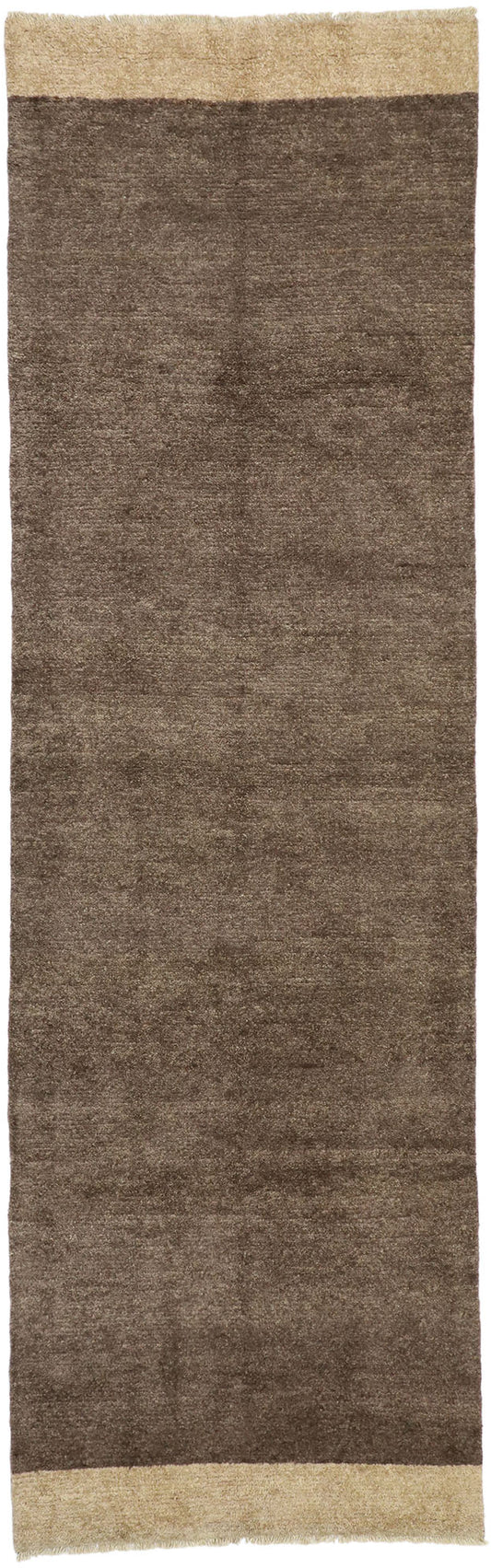 4 x 13 Modern Brown Moroccan Runner 80504