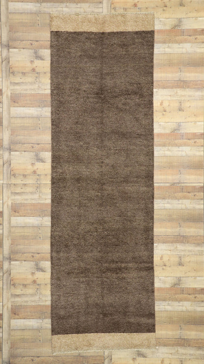 4 x 13 Modern Brown Moroccan Runner 80504