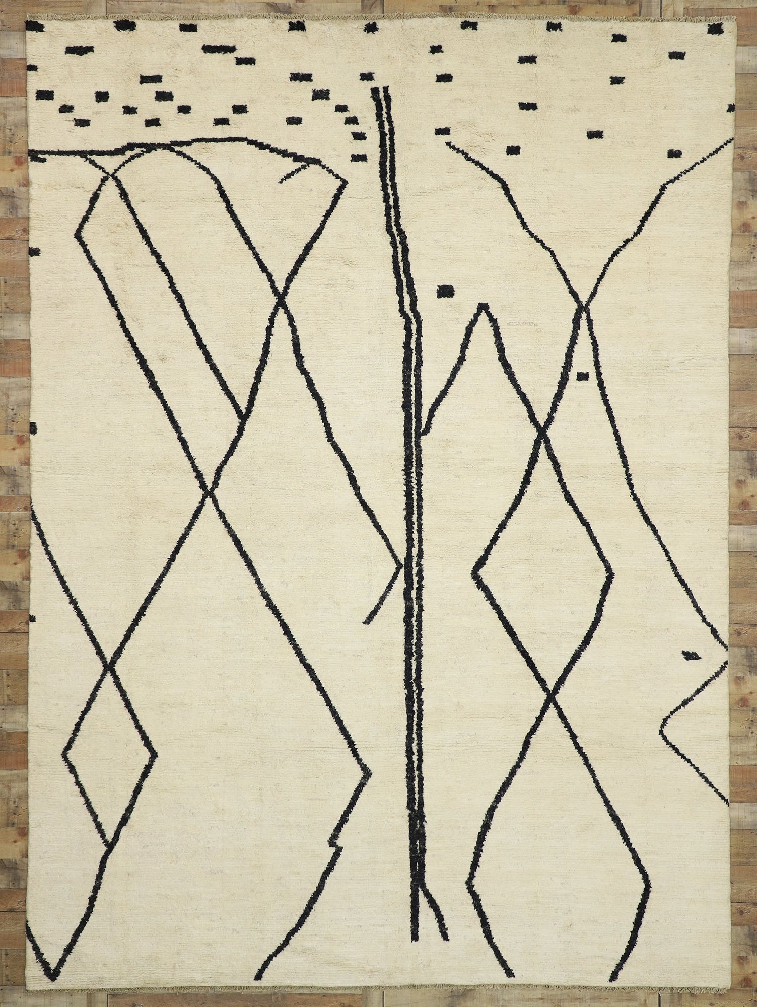 10 x 14 Modern Tribal Moroccan Rug 80513