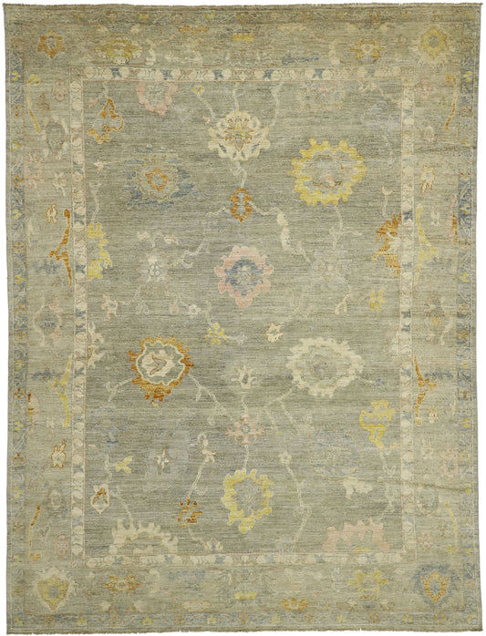 9 x 12 Vintage-Inspired Oushak Rug 80524