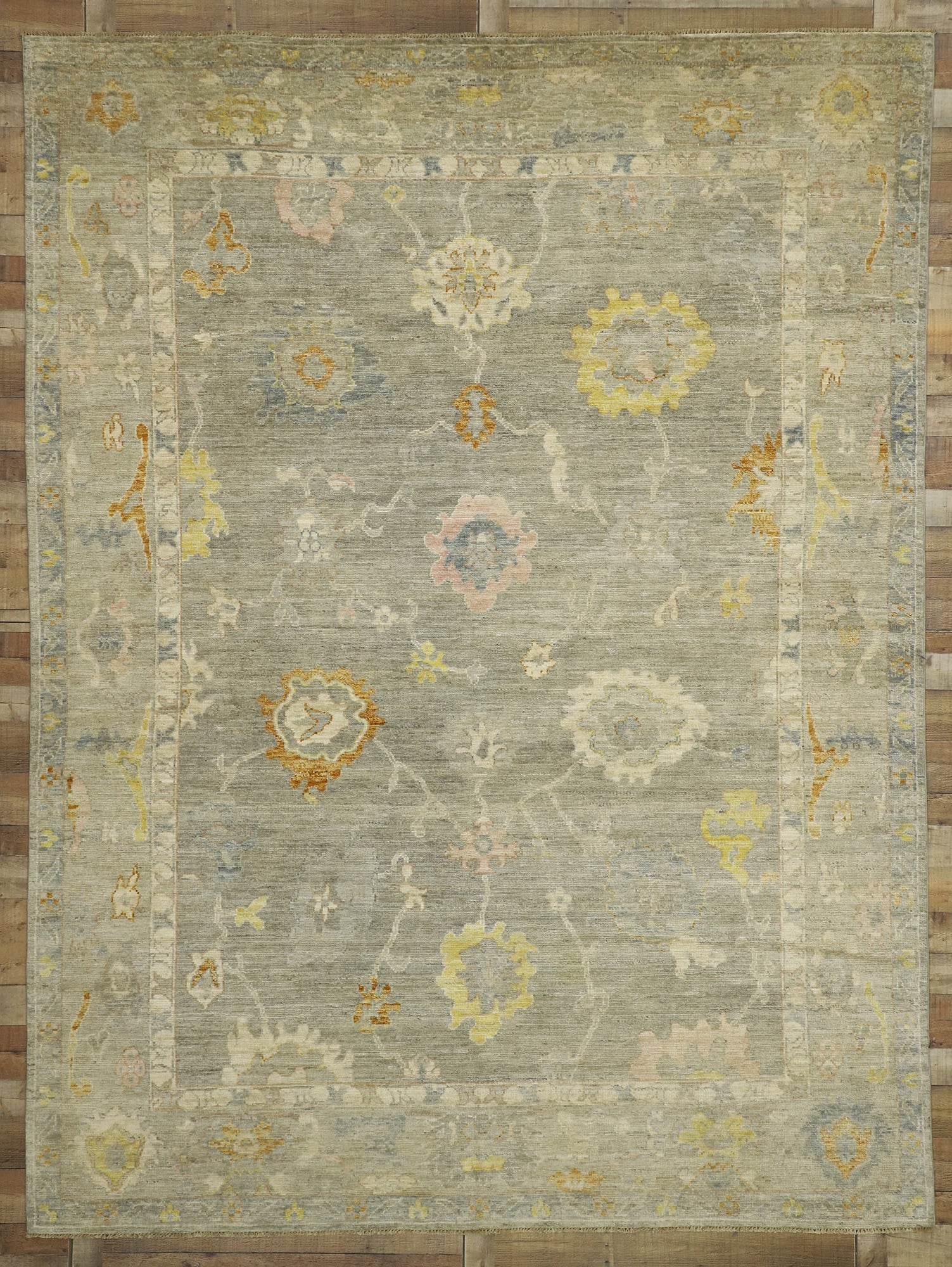 9 x 12 Vintage-Inspired Oushak Rug 80524