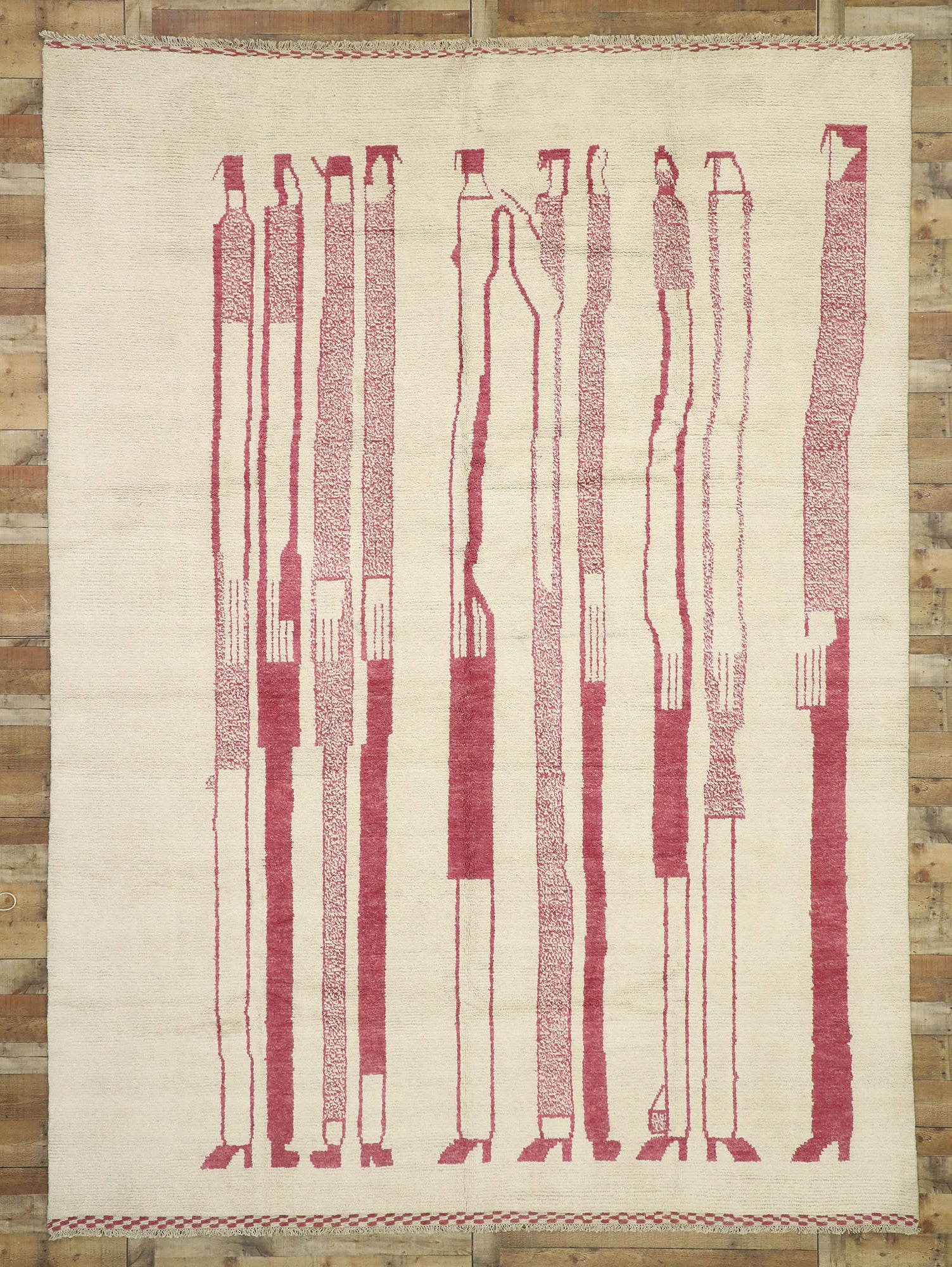 10 x 14 Figurative Moroccan Area Rug 80530