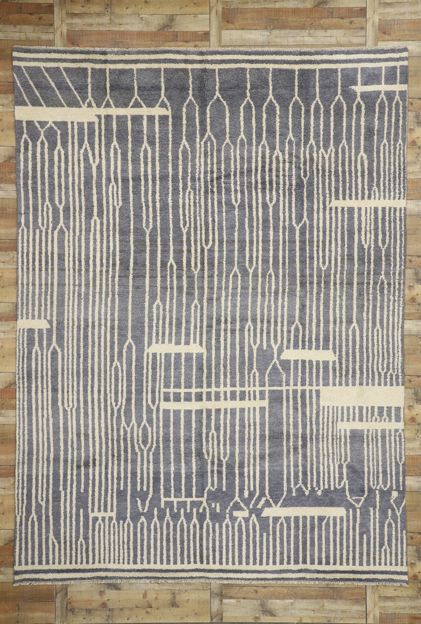 10 x 14 Contemporary Moroccan Area Rug 80548