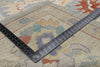 9 x 12 Colorful Blue Oushak Rug 80551
