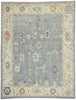 10 x 13 Colorful Blue Oushak Rug 80554