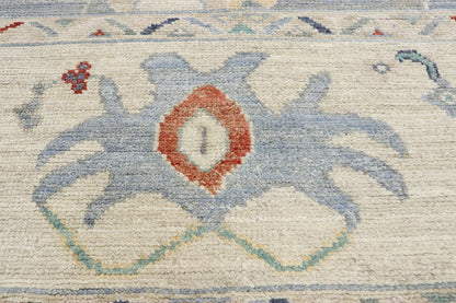 10 x 13 Colorful Blue Oushak Rug 80554
