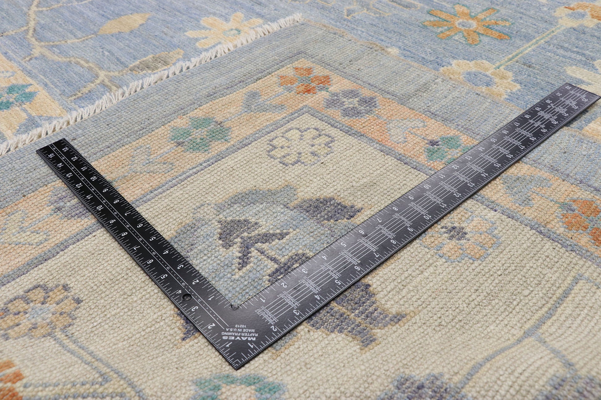 12 x 15 Colorful Blue Oushak Rug 80555