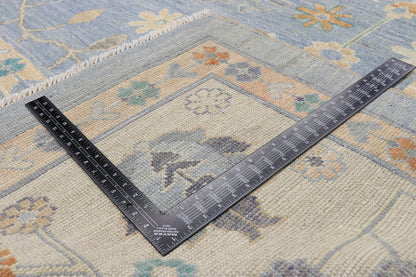 12 x 15 Colorful Blue Oushak Rug 80555