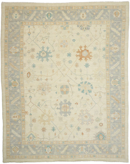12 x 15 Earth-Tone Oushak Rug 80557