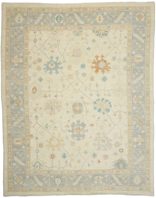 12 x 15 Earth-Tone Oushak Rug 80557