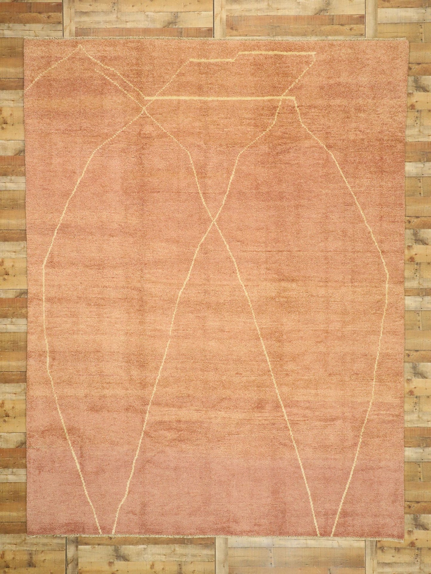 10 x 13 Contemporary Pink Moroccan Rug 80568