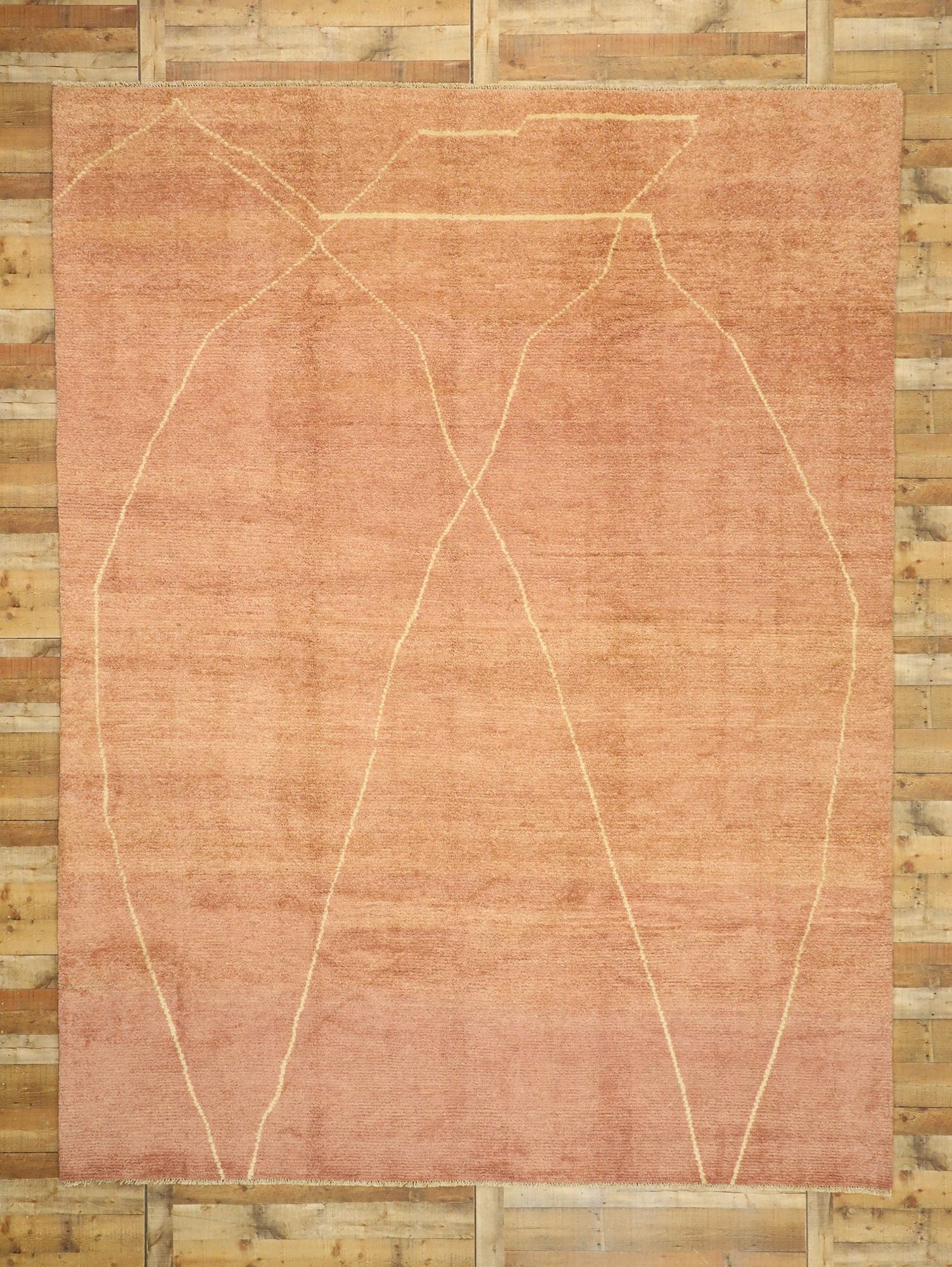 10 x 13 Contemporary Pink Moroccan Rug 80568