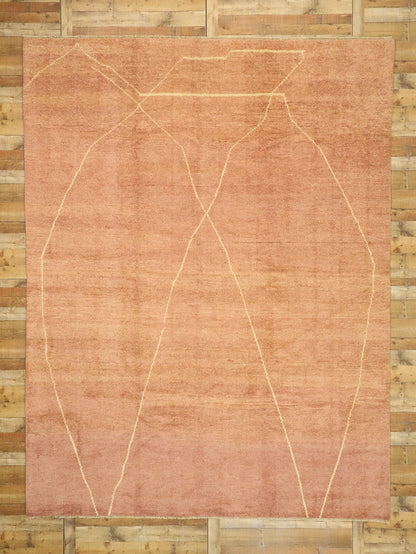 10 x 13 Contemporary Pink Moroccan Rug 80568