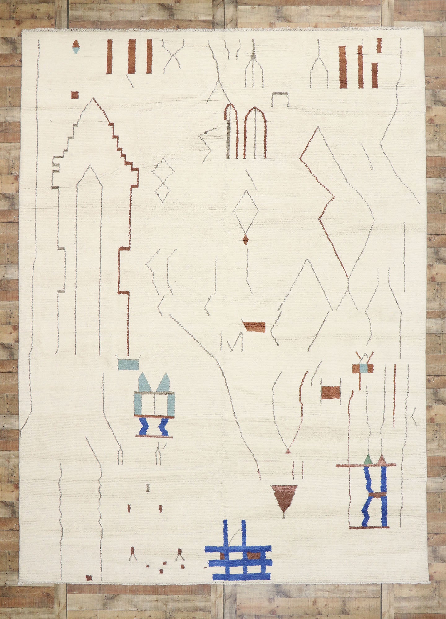 10 x 14 Contemporary Moroccan Rug 80576