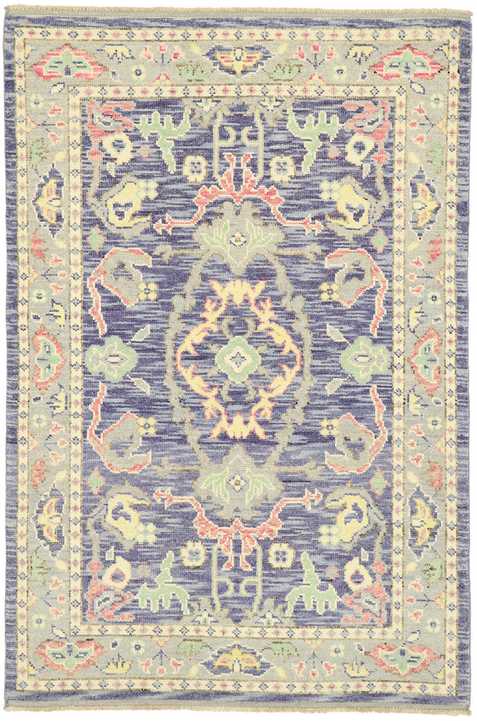 4 x 6 Colorful Purple Oushak Rug 80594