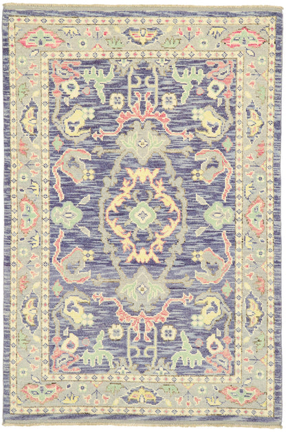 4 x 6 Colorful Purple Oushak Rug 80594