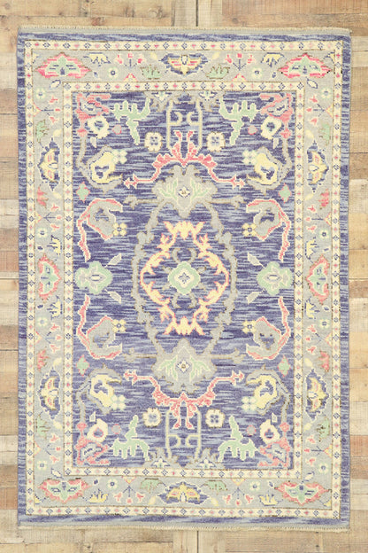 4 x 6 Colorful Purple Oushak Rug 80594