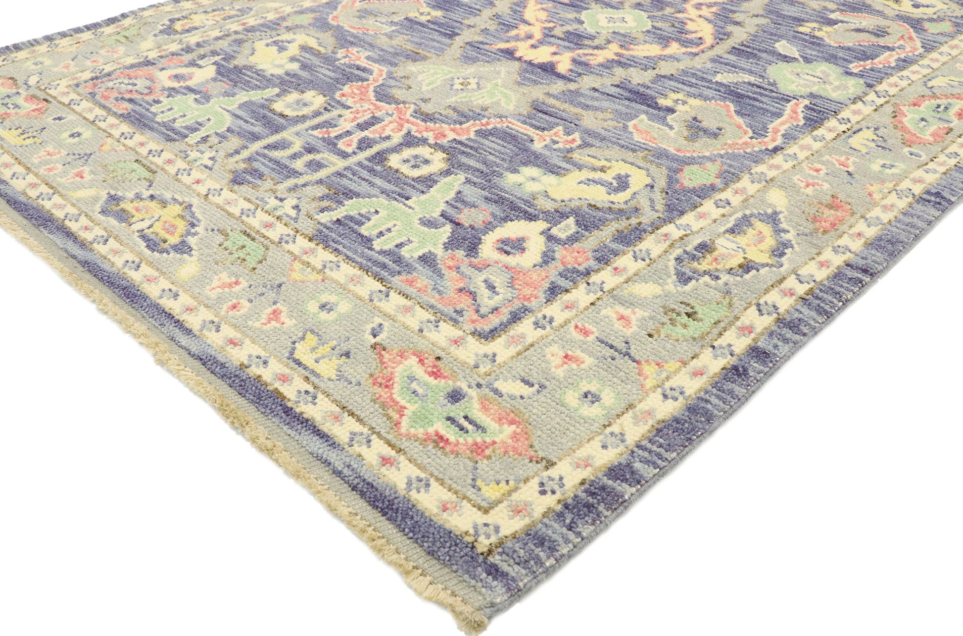 4 x 6 Colorful Purple Oushak Rug 80594