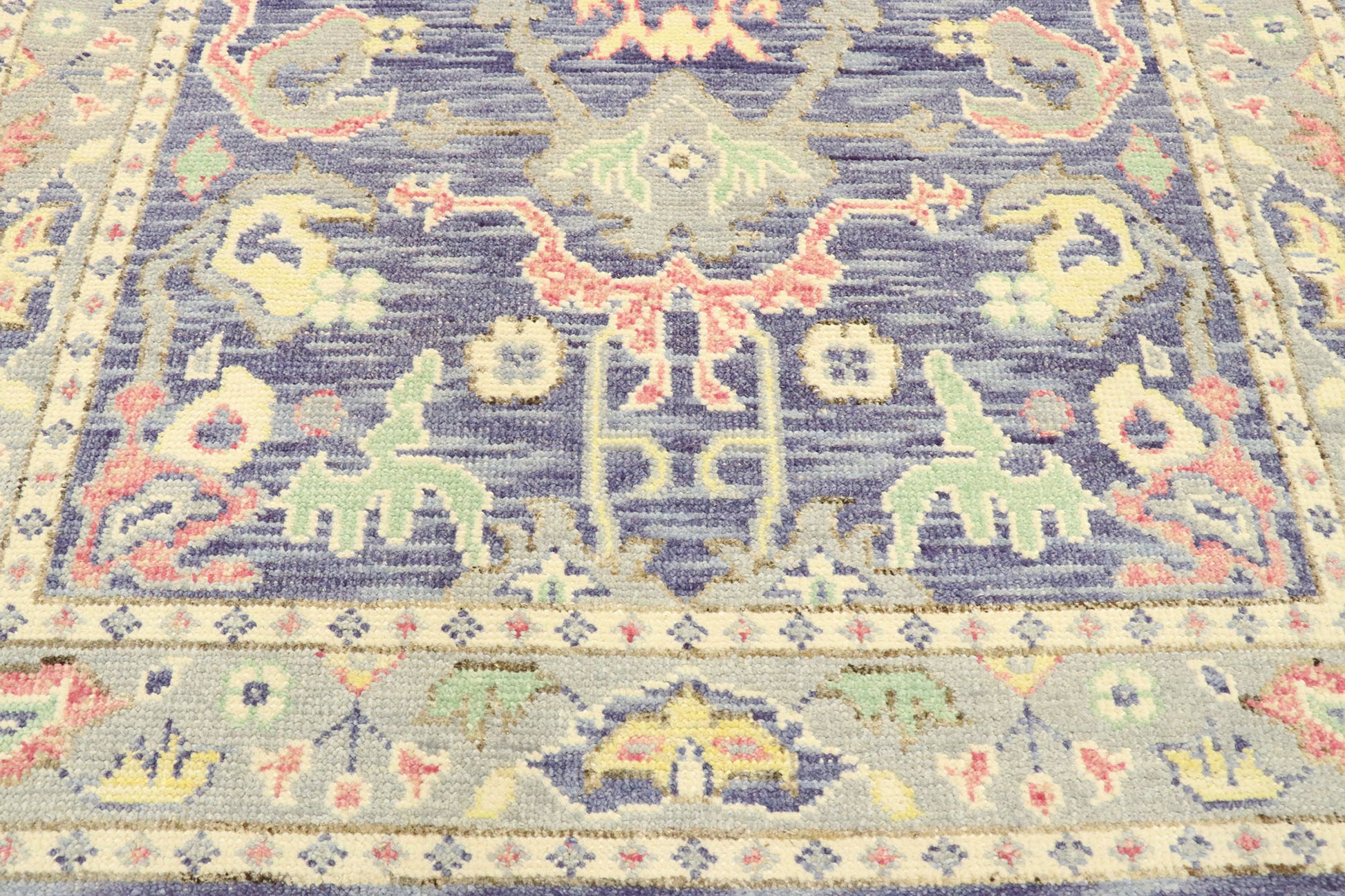 4 x 6 Colorful Purple Oushak Rug 80594